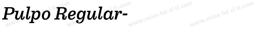 Pulpo Regular字体转换